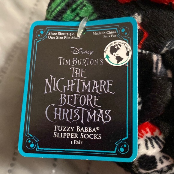 The Nightmare before christmas Fuzzy Slipper Socks - Picture 2 of 3